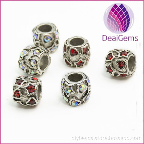 Alloy Drip Oil Set Auger Big Hole Beads Jewelry Accessories
